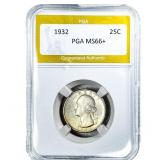 1932 Washington Silver Quarter PGA MS66+