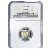 1829 Capped Bust Half Dime NGC AU58