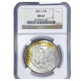 1881-S Morgan Silver Dollar NGC MS67