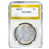 1887/6 Morgan Silver Dollar PGA MS63