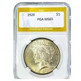 1926 Silver Peace Dollar PGA MS65