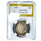 1893 Columbian Expo Half Dollar PGA MS65