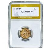 1907 Indian Head Cent PGA MS65 RD