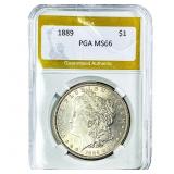 1889 Morgan Silver Dollar PGA MS66