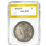 1878 8TF Morgan Silver Dollar PGA XF45