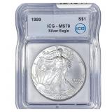 1999 Silver Eagle ICG MS70