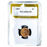 1897 Indian Head Cent PGA MS66 RD