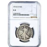 1916-D Walking Liberty Half Dollar NGC G4