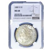 1880-S Morgan Silver Dollar NGC MS68