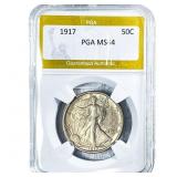 1917 Walking Liberty Half Dollar PGA MS64