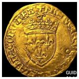 1519 France Francis I Gold Ecu d'or 5th Type
