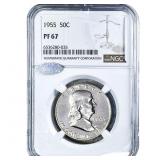 1955 Franklin Half Dollar NGC PF67