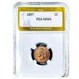 1897 Indian Head Cent PGA MS64