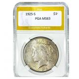 1925-S Silver Peace Dollar PGA MS63