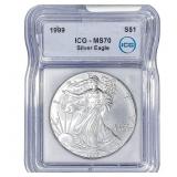 1999 Silver Eagle ICG MS70