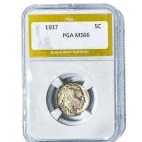 1937 Buffalo Nickel PGA MS66
