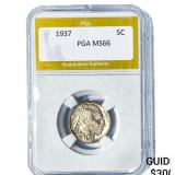 1937 Buffalo Nickel PGA MS66