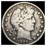 1906 Silver Barber Half Dollar NICELY  CIRCULATED