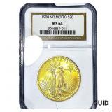 1908 $20 Gold Double Eagle NGC MS64 No Motto
