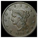 1840 Braided Hair Large Cent NEARLY  UNCIRCULATED