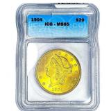 1904 $20 Gold Double Eagle ICG MS65