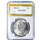 1883-O Morgan Silver Dollar PGA MS66