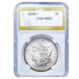 1878-S Morgan Silver Dollar PGA MS63