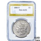 1886-O Morgan Silver Dollar PGA AU55