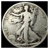 1920-D Silver Walking Liberty Half Dollar  LIGHTL