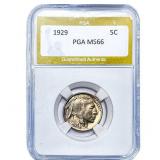 1929 Buffalo Nickel PGA MS66