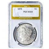 1878 Morgan Silver Dollar PGA MS64