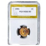 1901 Indian Head Cent PGA MS66 RD