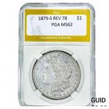 1879-S Rev 78 Morgan Silver Dollar PGA MS62