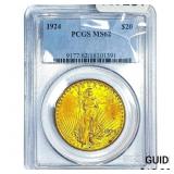 1924 $20 Gold Double Eagle PCGS MS62
