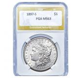 1897-S Morgan Silver Dollar PGA MS63
