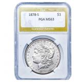 1878-S Morgan Silver Dollar PGA MS63