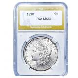 1890 Morgan Silver Dollar PGA MS64