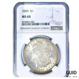 1889 Morgan Silver Dollar NGC MS66