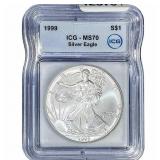1999 Silver Eagle ICG MS70