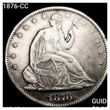 1876-CC Seated Liberty Half Dollar UNCIRCULATED