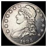 1834 Capped Bust Half Dollar NEARLY  UNCIRCULATED