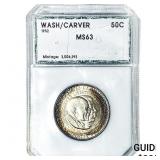1952 Washington Carver Half Dollar PCI MS63