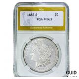 1885-S Morgan Silver Dollar PGA MS63