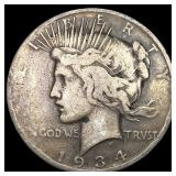 1934-S Peace Silver Dollar NICELY CIRCULATED