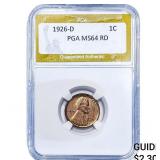 1926-D Wheat Cent PGA MS64 RD