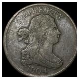 1804 Draped Bust Half Cent NEARLY  UNCIRCULATED