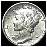 1920 Silver Mercury Dime CHOICE AU