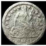 1860-S Silver Seated Liberty Dime NICELY  CIRCULA