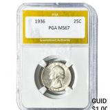 1936 Washington Silver Quarter PGA MS67