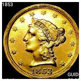 1853 $2.50 Gold Quarter Eagle UNCIRCULATED